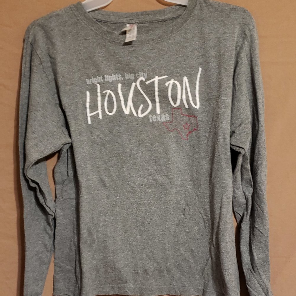 Long Sleeve Houston Shirt, Gray, Size Small, Perrian RS